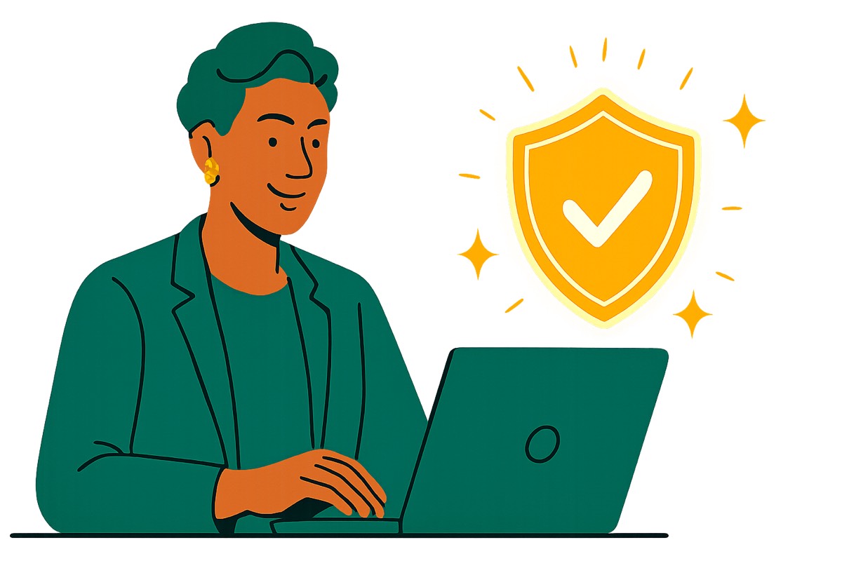 Security and online privacy illustration